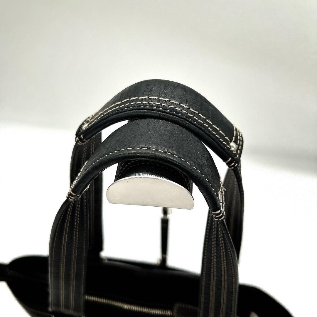 Authentic COACH Leather Handbag Black 27.5cm Archival Turnlock Shoulder Bag