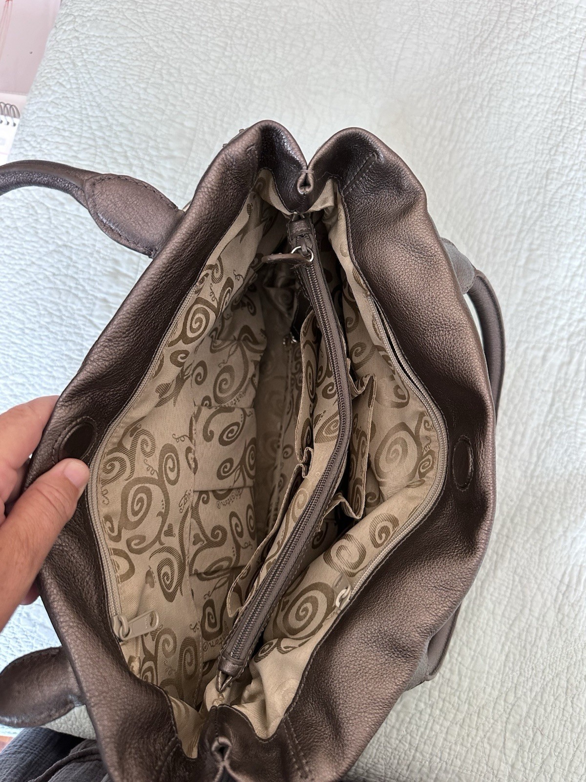 Brighton Nala Pewter Leather Handbag Masterpiece Collection