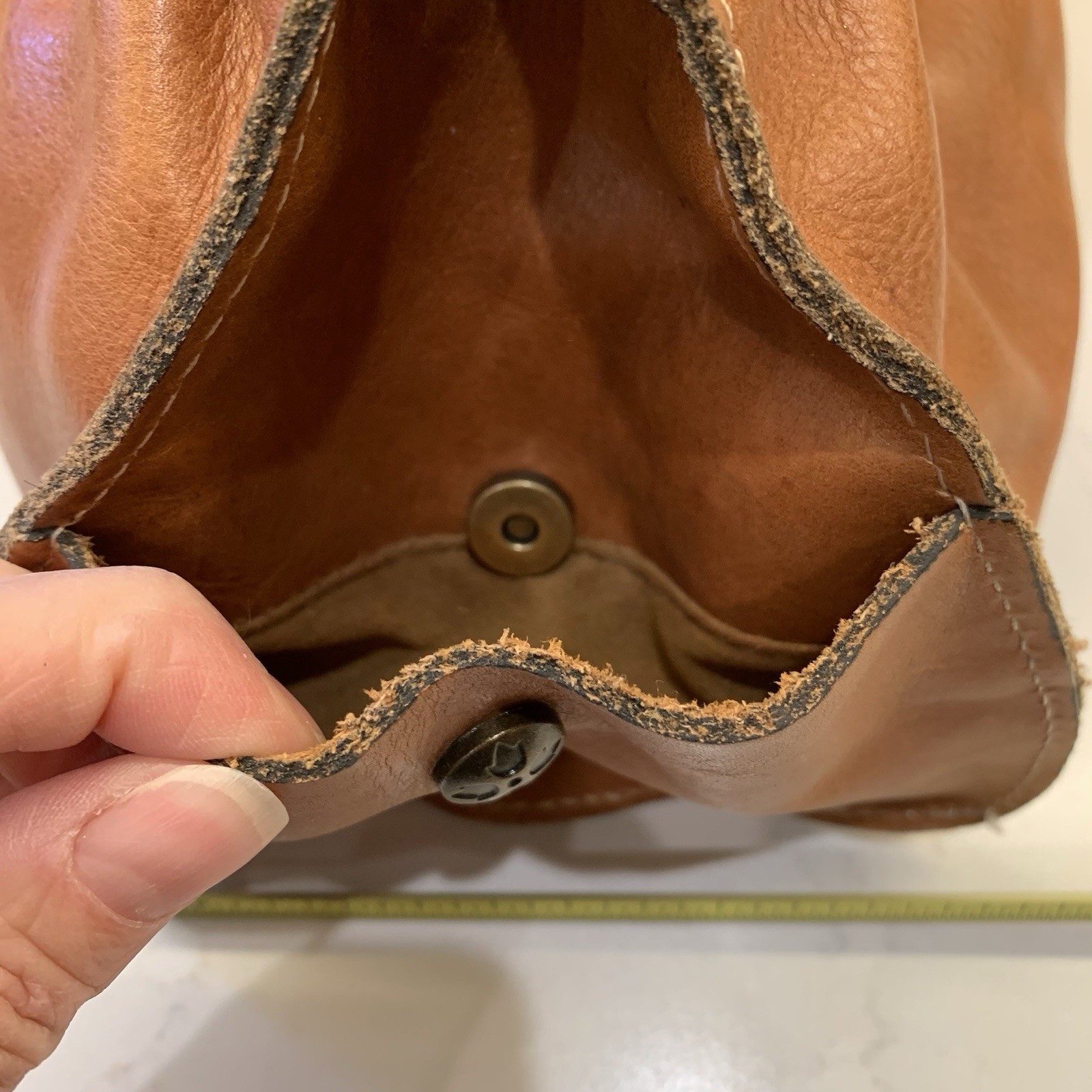 Patricia Nash Benvenuto Brown Pleated Satchel Top Handle Snap Closure Pockets