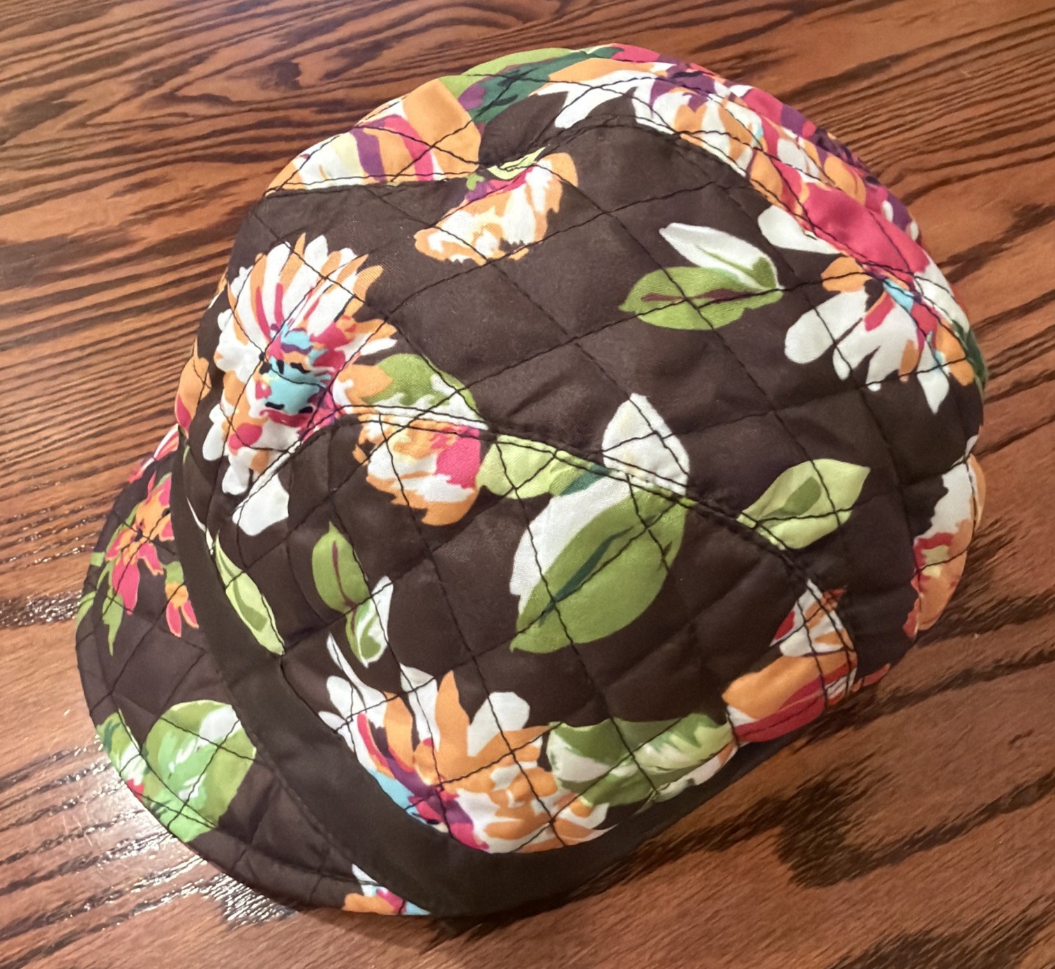Vera Bradley English Rose News Girl Hat One Size Fits Most Fleece Lined