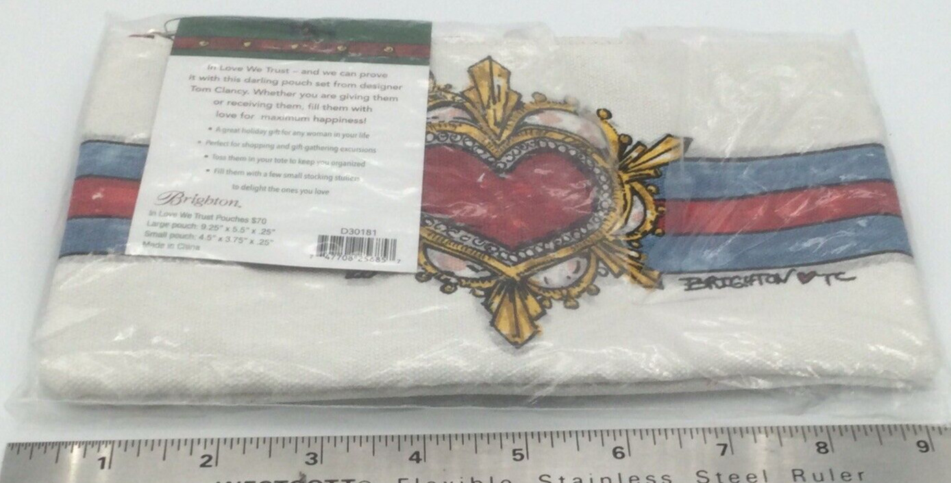 Brighton “In Love We Trust” Pouch Set Fashonista Collection Valentine NICE
