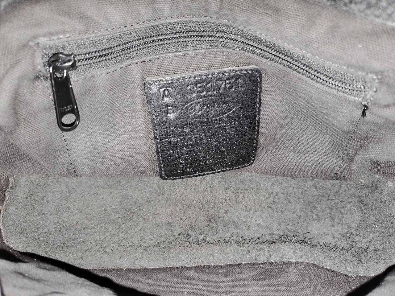 Brighton Collection Black Brown Leather Moc Croc Shoulder Bag Purse Woven Strap