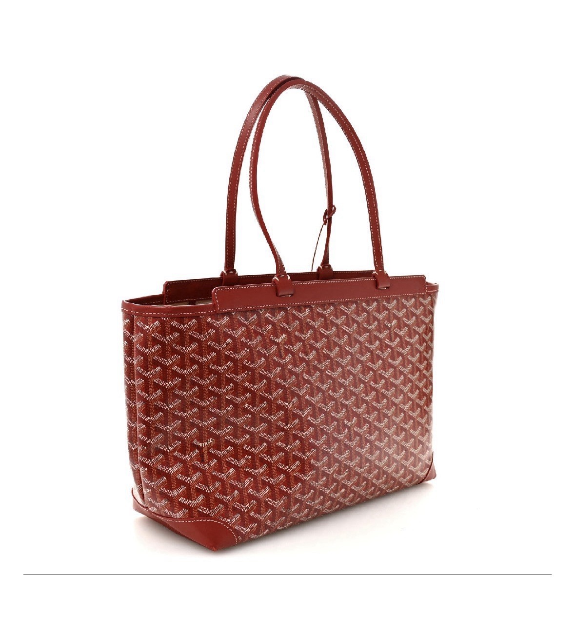 Goyard Saint Louis Large Red Goyardine Tote Bag Double Handles Clochette