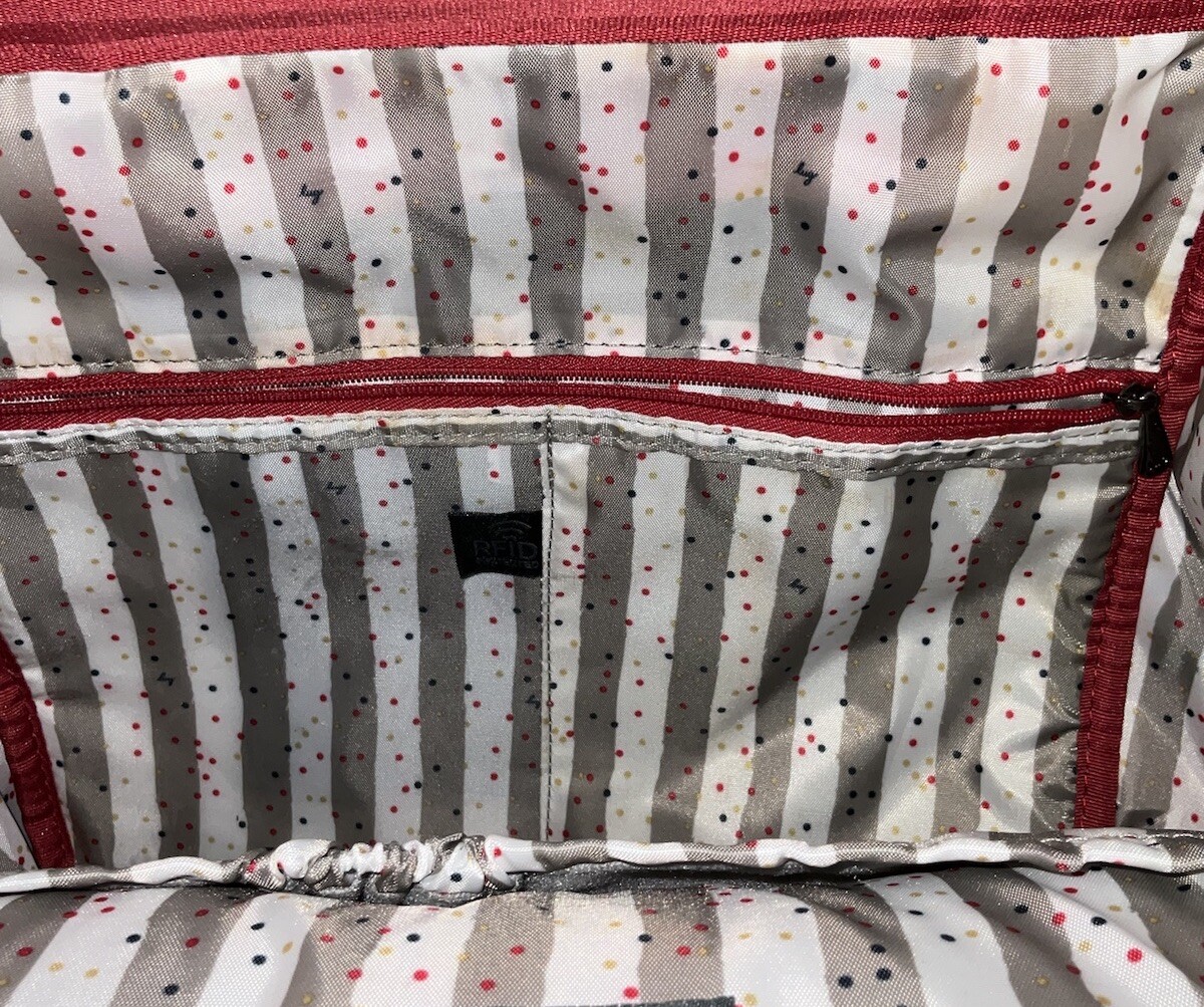 Lug Via Bouquet Red Convertible 3 Way Backpack/Tote/Crossbody Bag Rare