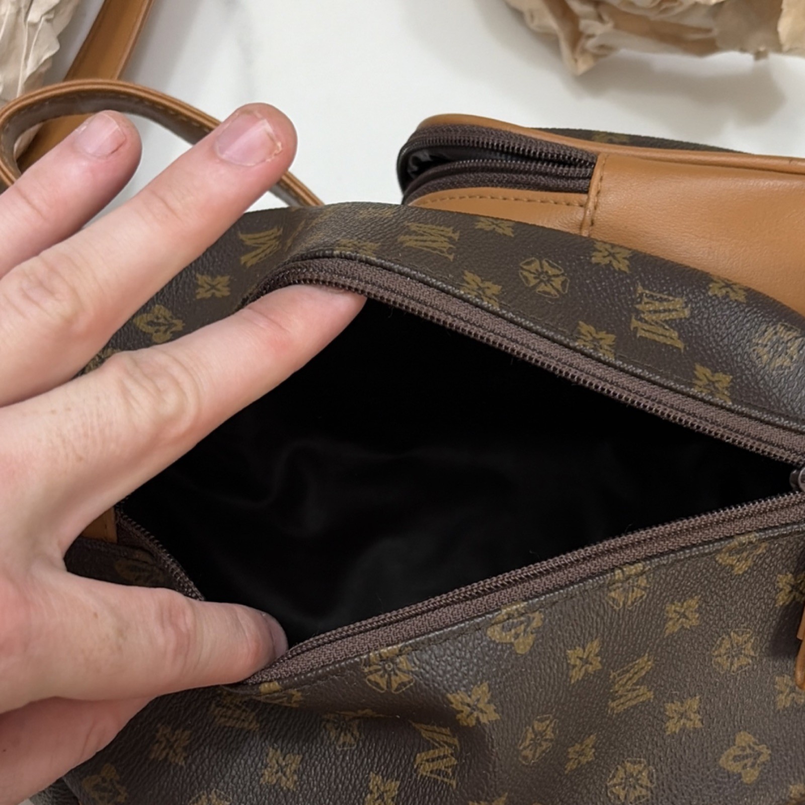 Brown Monogram Cylinder Shoulder Bag