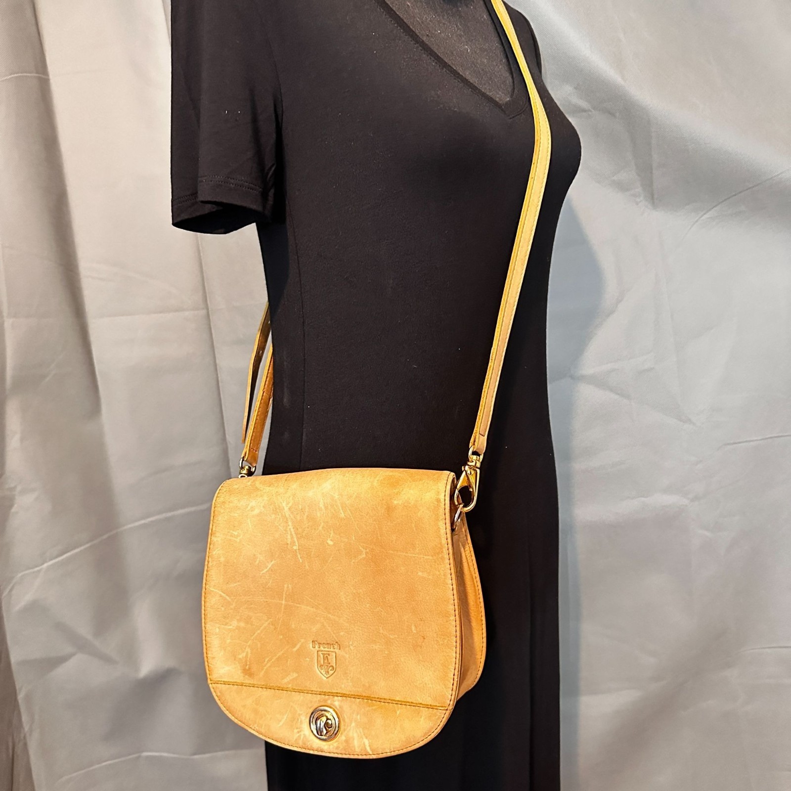 French US Equestrian Purses Riding Leather Satchel Shoulder Handbag Crossbody
