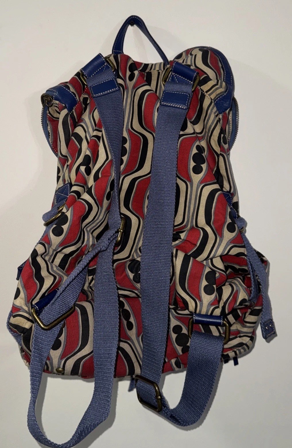 Anthropologie Hayden Harnett Brooklyn NYC Backpack Bag Red Purple MCM Clean