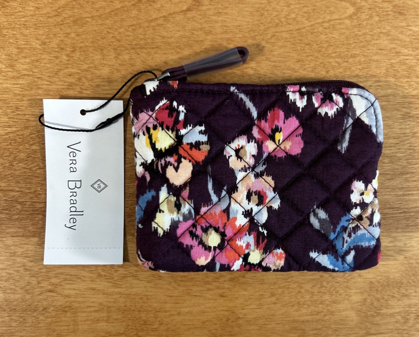 Vera Bradley Iconic Coin Purse Soft Cotton in Indiana Rose 23271-P30 Sealed NWT