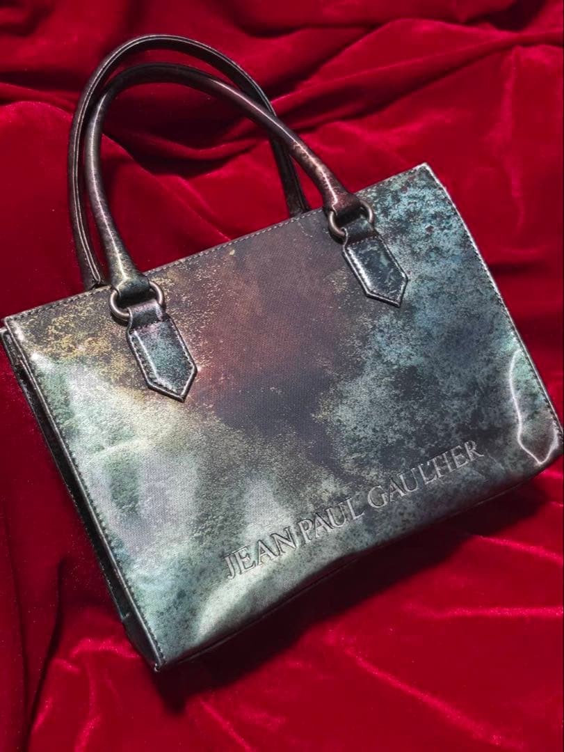 Jean Paul Gaultier V Cyber Handbag PVC Leather Multicolor Womens From Japan