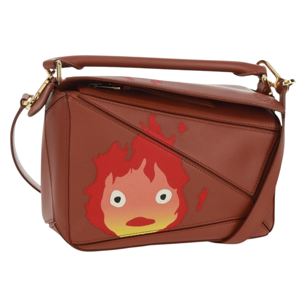 LOEWE Small Puzzle Studio Ghibli Howl’s Moving Castle Calcifer Auth 170668SM