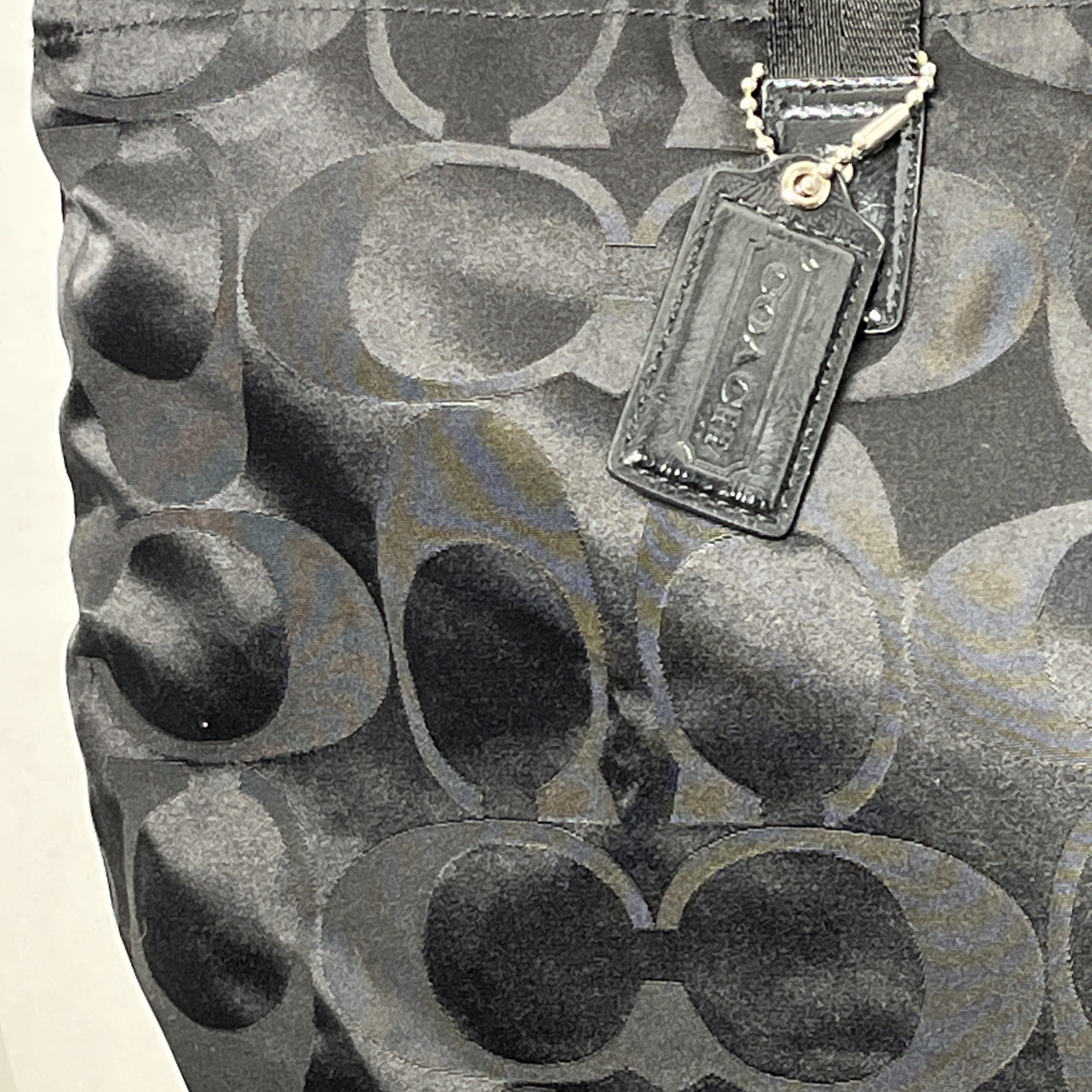 NWOT COACH Getaway Signature Nylon Packable Weekender Tote Black F77321