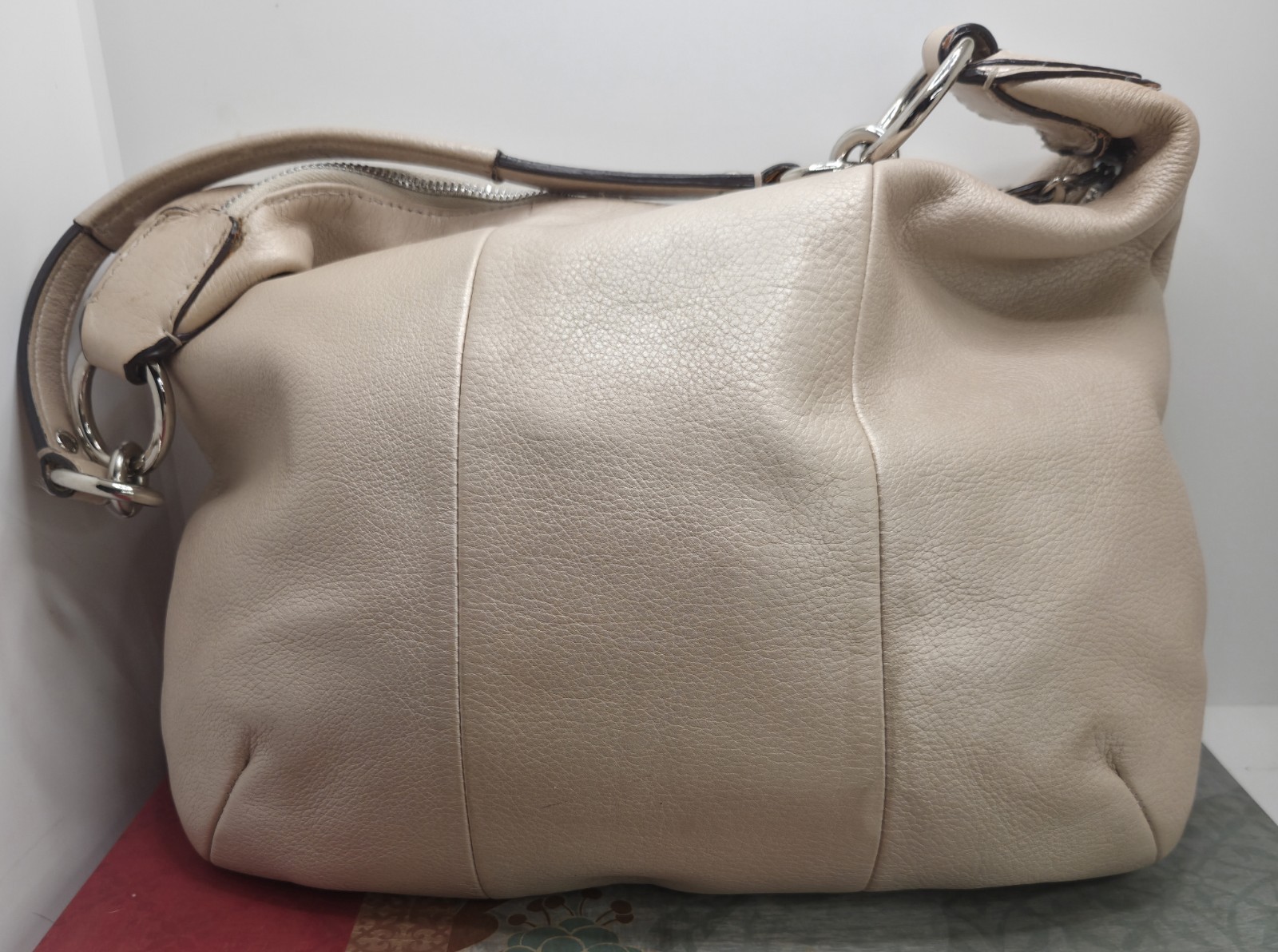 COACH KRISTIN CHAMPAGNE LEATHER HOBO SHOULDER HANDBAG L1126-19303 EUC Clean