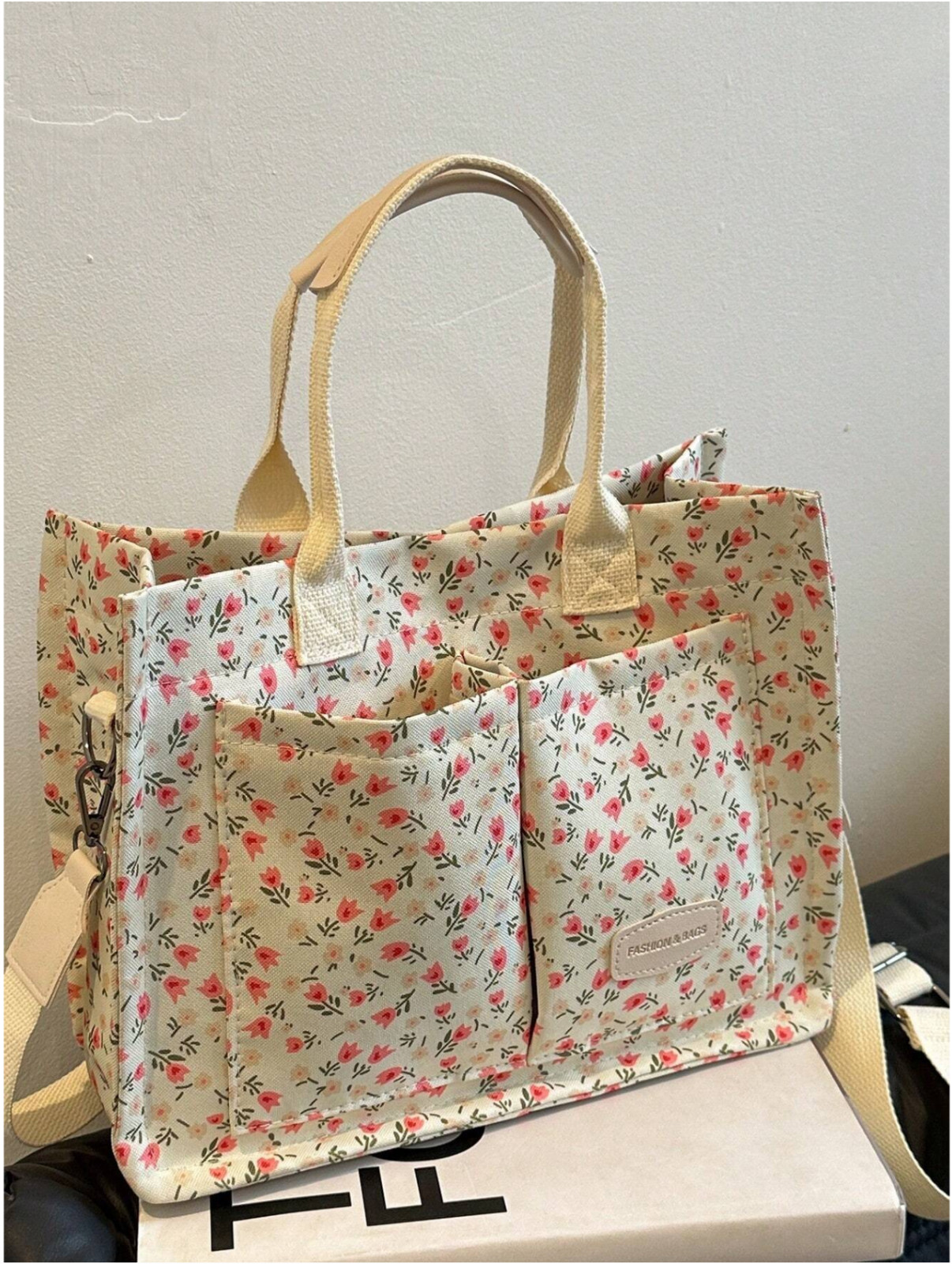 Multicolor Large Capacity Multi-Pocket Sweet Daily Tote Bag Crossbody Bag