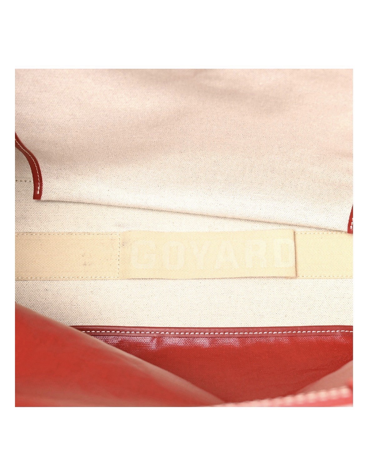 Goyard Saint Louis Large Red Goyardine Tote Bag Double Handles Clochette