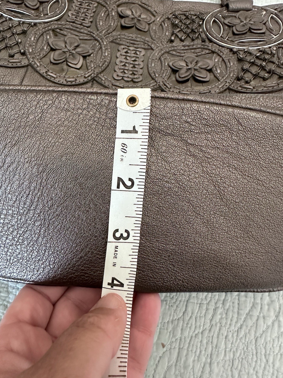Brighton Nala Pewter Leather Handbag Masterpiece Collection