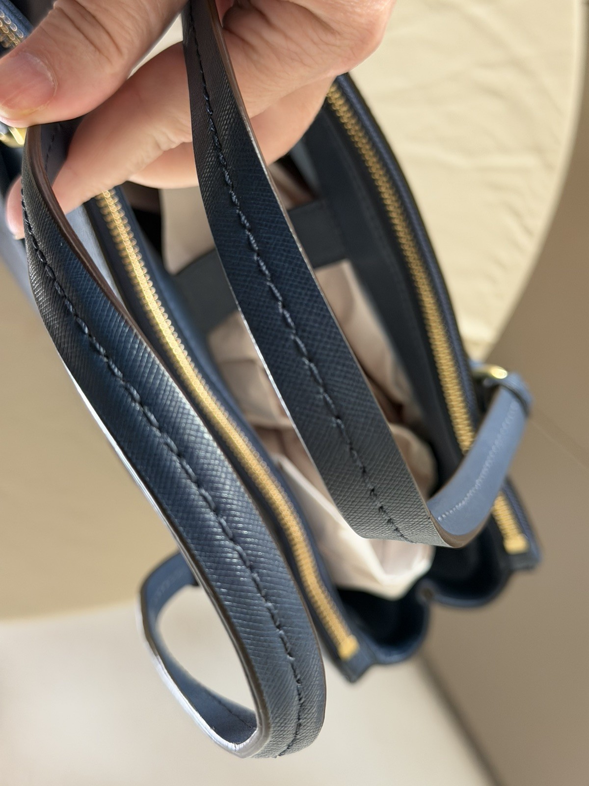 Vintage Coach Blue Saffiano Leather Peyton Tote Bag F25667 Great Condition