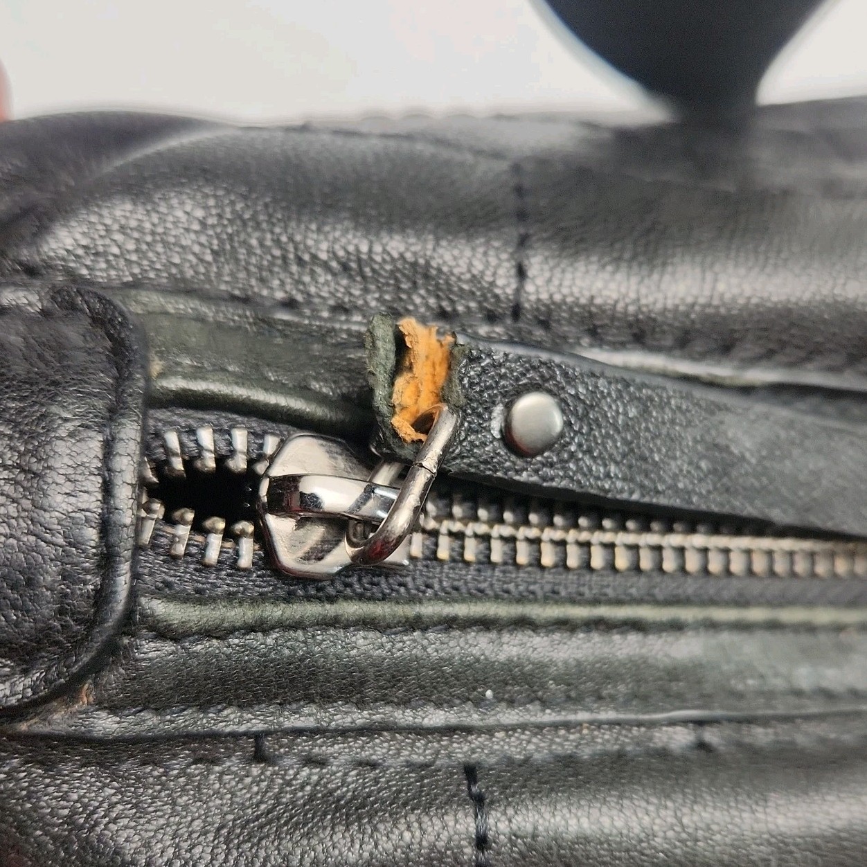 Joe’s Jeans Purse Black Leather Shoulder Bag Metal Studs Biker Hippie Y2K