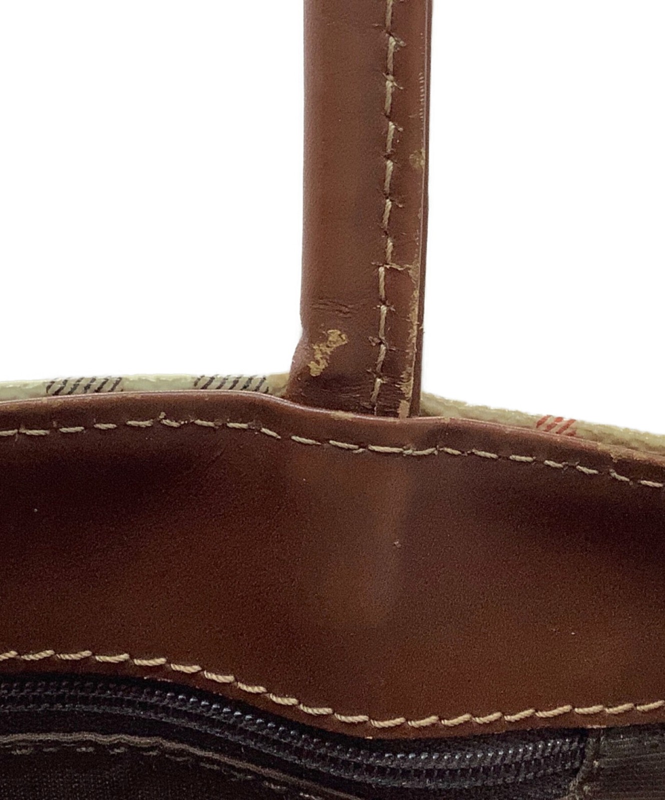 BURBERRY LONDON Nova Check Tote Bag Beige Shadow Horse From Japan