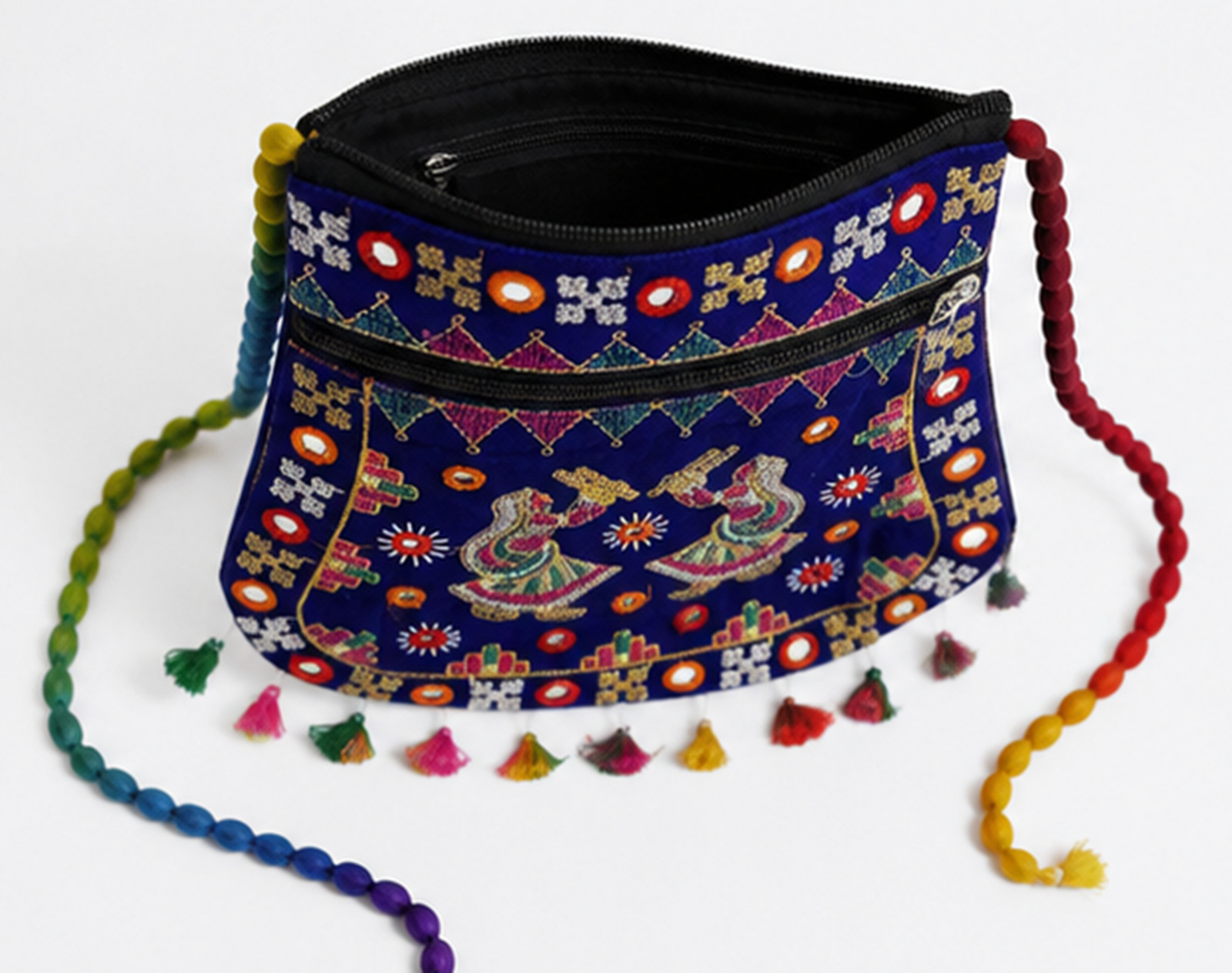 Handmade Embroidered Crossbody Bag, Boho Ethnic Sling Purse, Traditional Indian