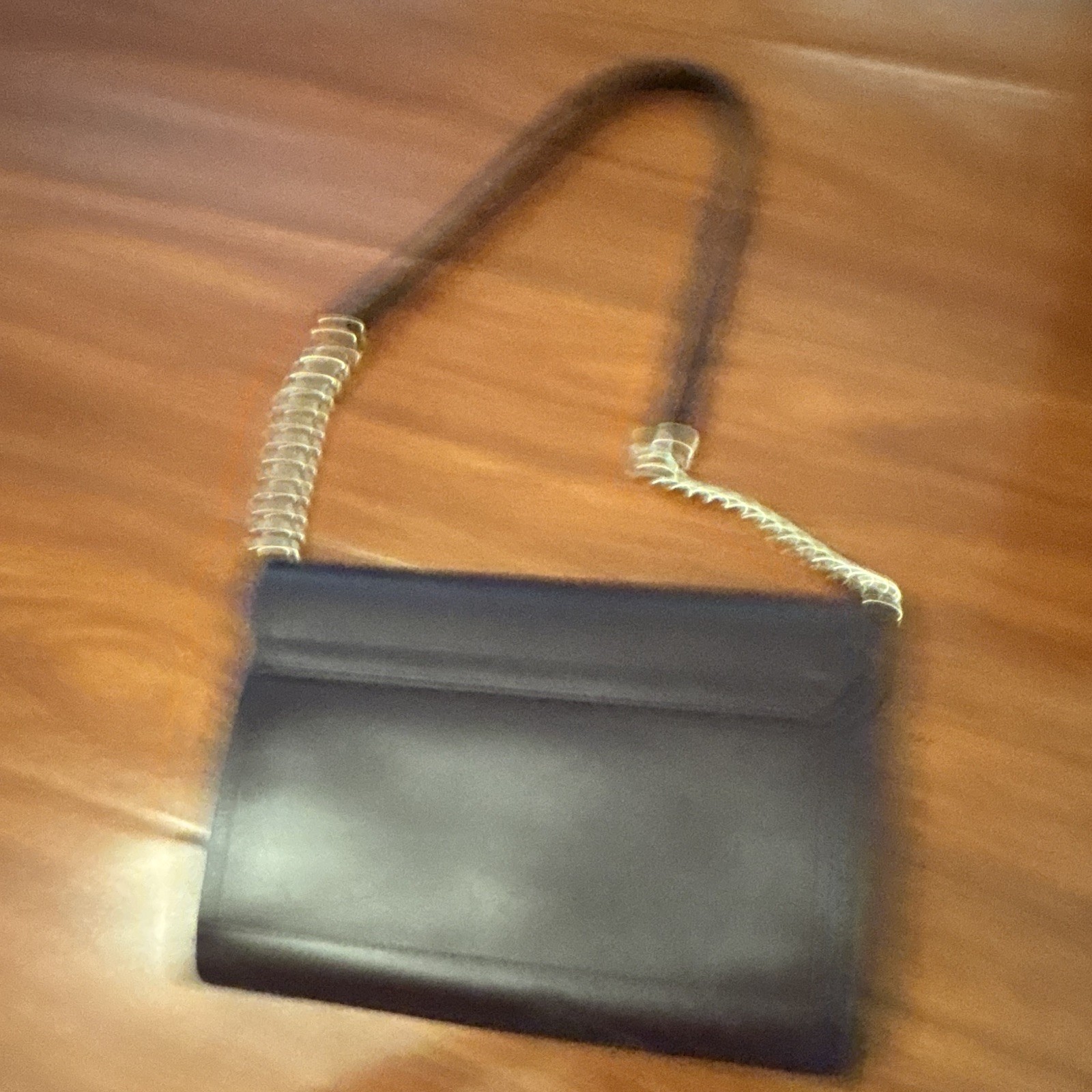 kate spade new york Small Black Shoulder Bag Snap Closure Gold Chain Strap