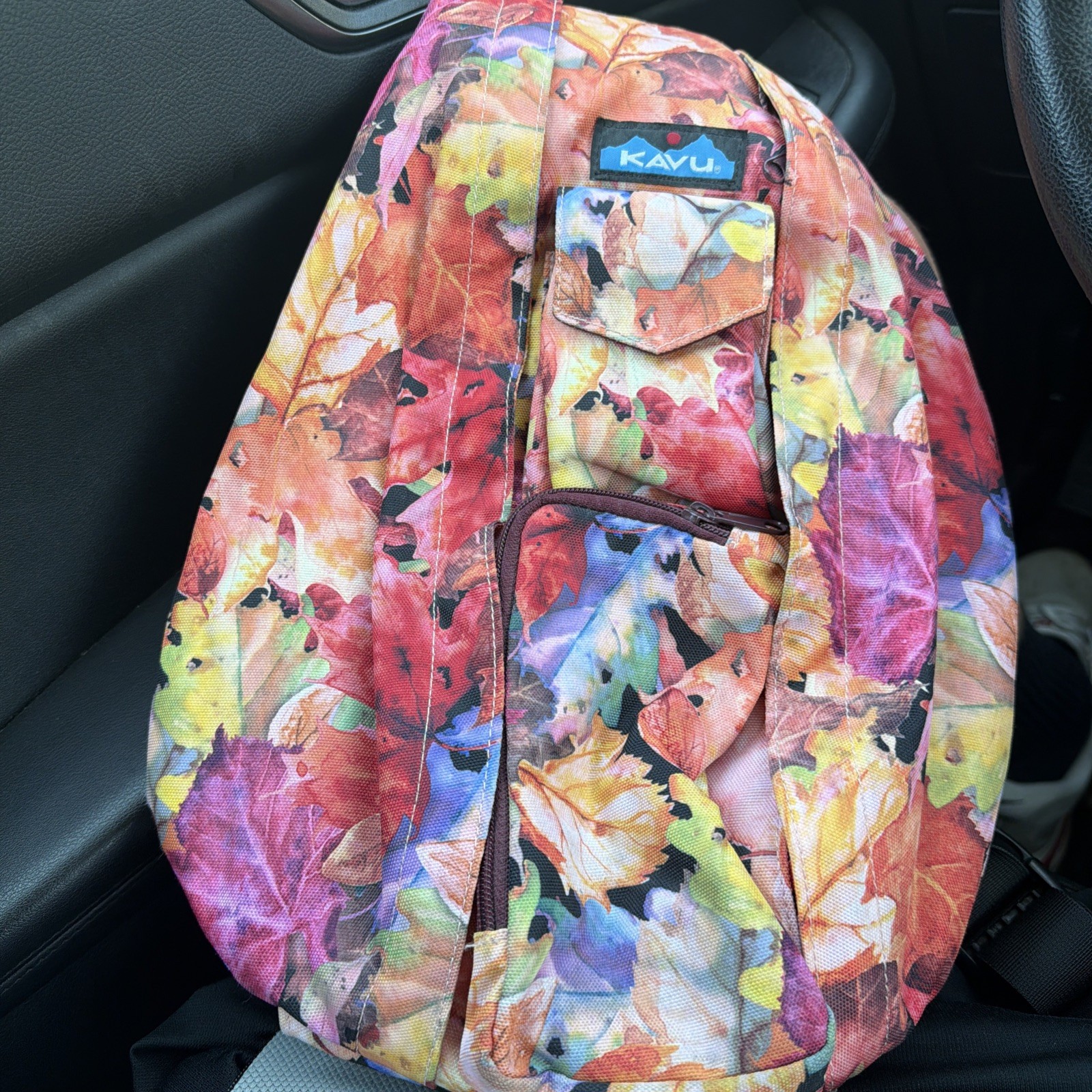 KAVU “leaf me be” full rope sling crossbody bag backpack W/Wallet & Pixie Pouch