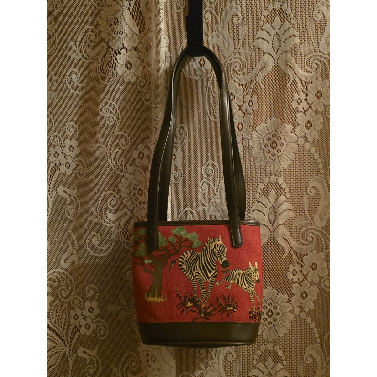 New Orange Zebra Safari Print Small Shoulder Bag 7×8 Inches