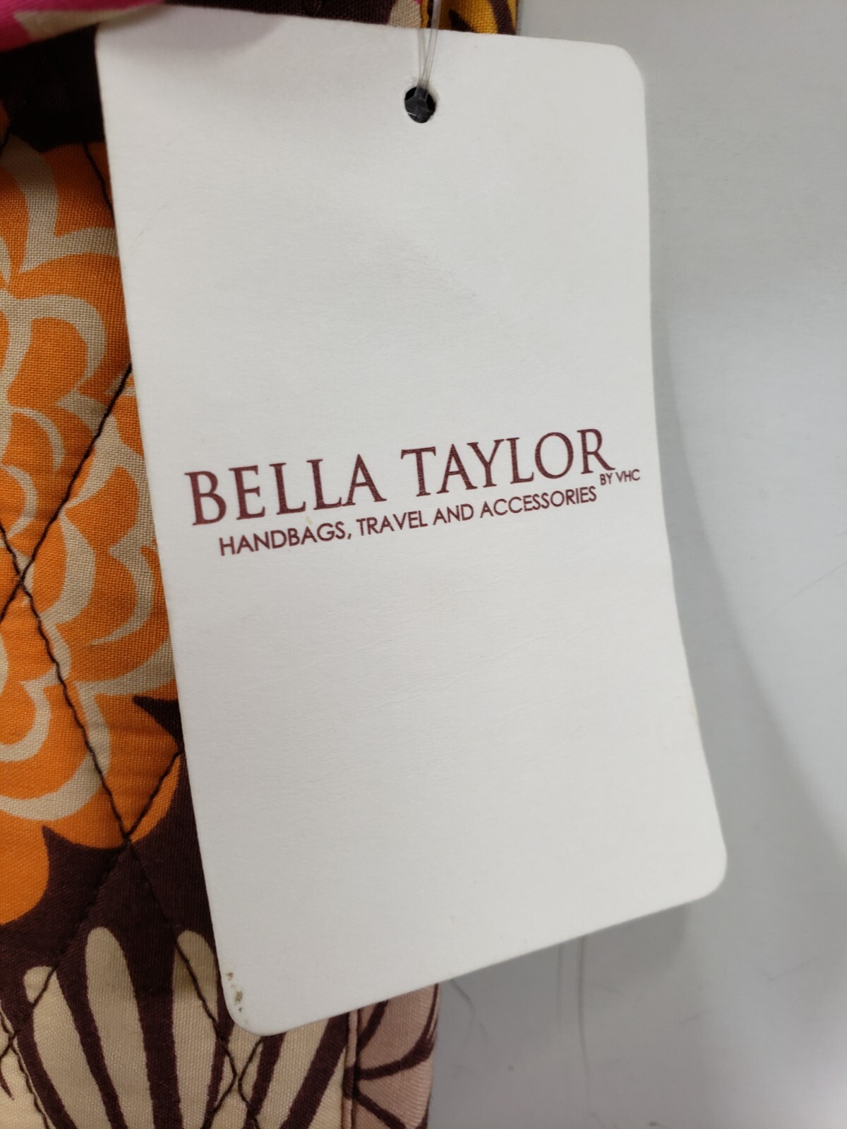 NWT BELLA TAYLOR COCOA LE FLEUR QUILTED HOT IRON CASE BAG BROWN ORANGE PINK