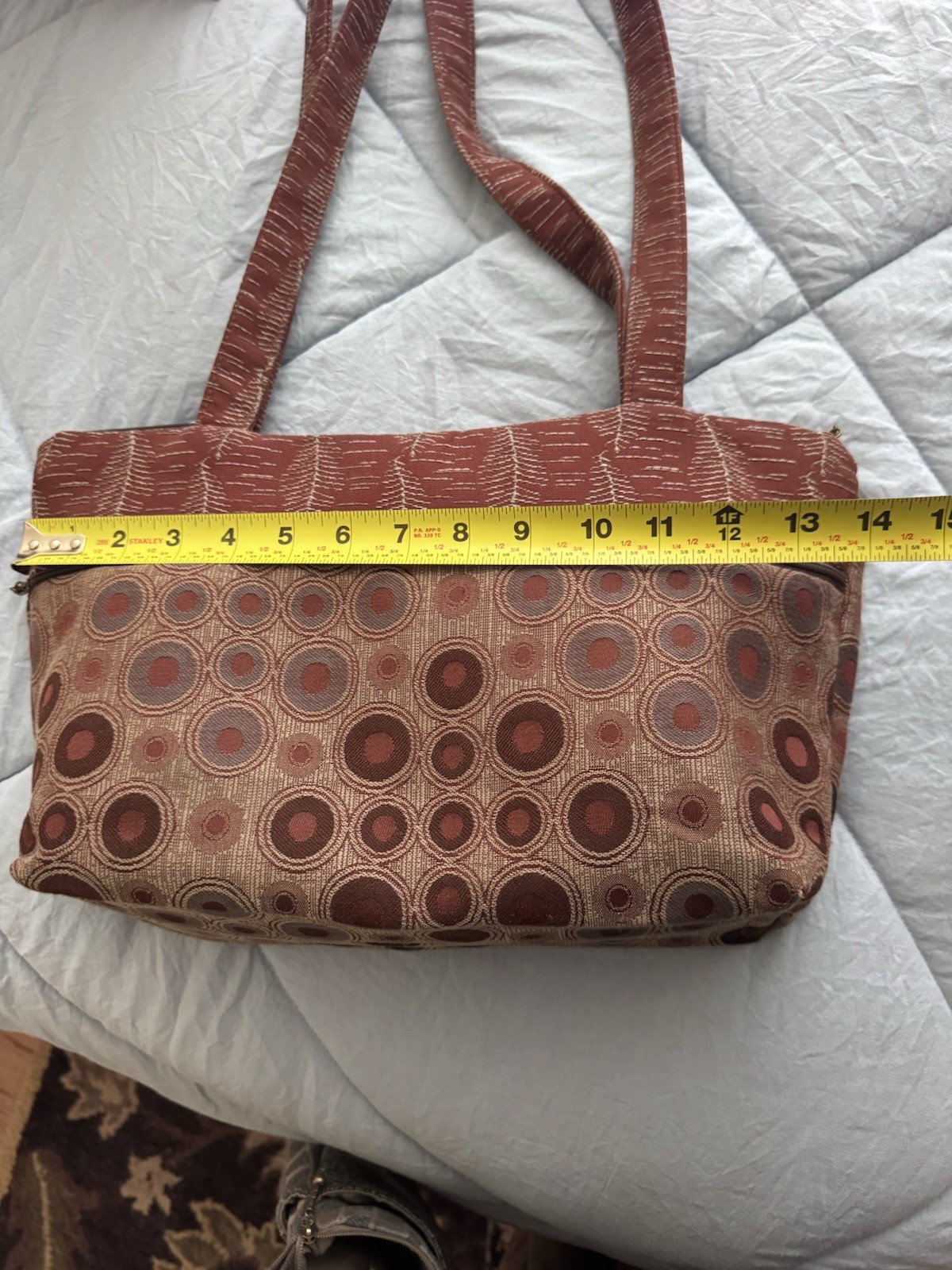 Maruca Handmade Wine Red Tapestry Lightly Used Purse Bag Made In USA