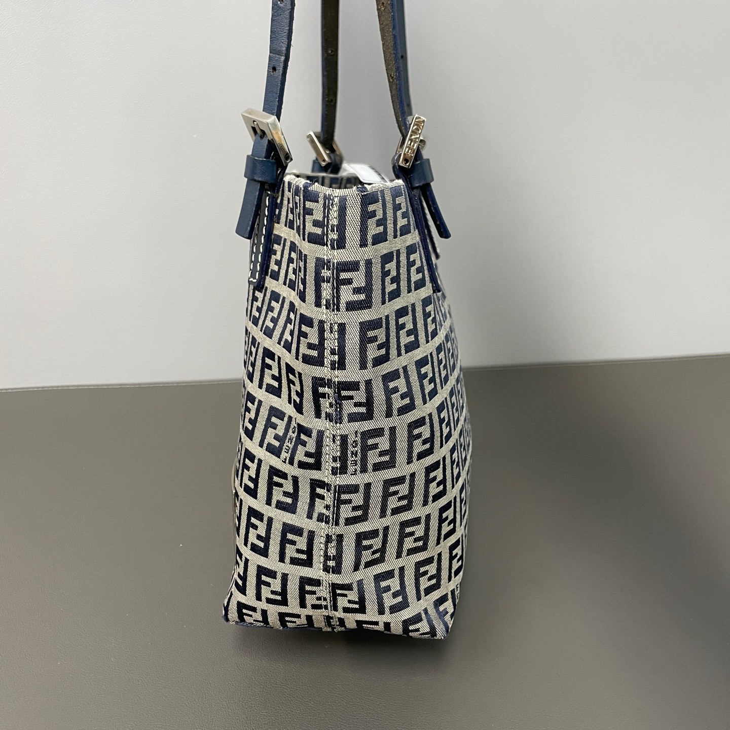 Fendi Pre-Owned Authentic Picotin Tote Bag Blue Free Tracked Shipping