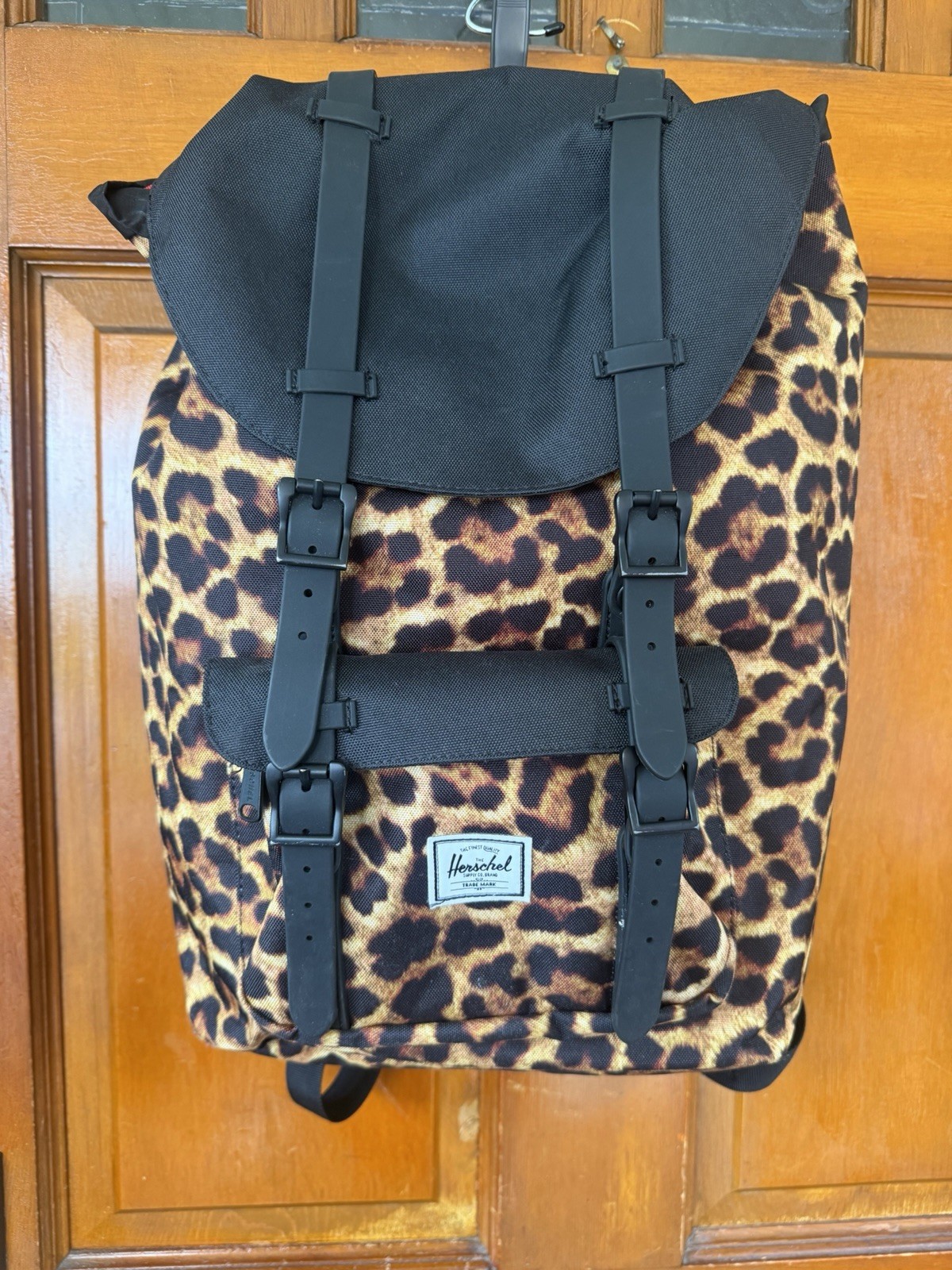 Herschel Supply Co. Litle America Mid Volume Backpack 17L Leopard Print NWOT