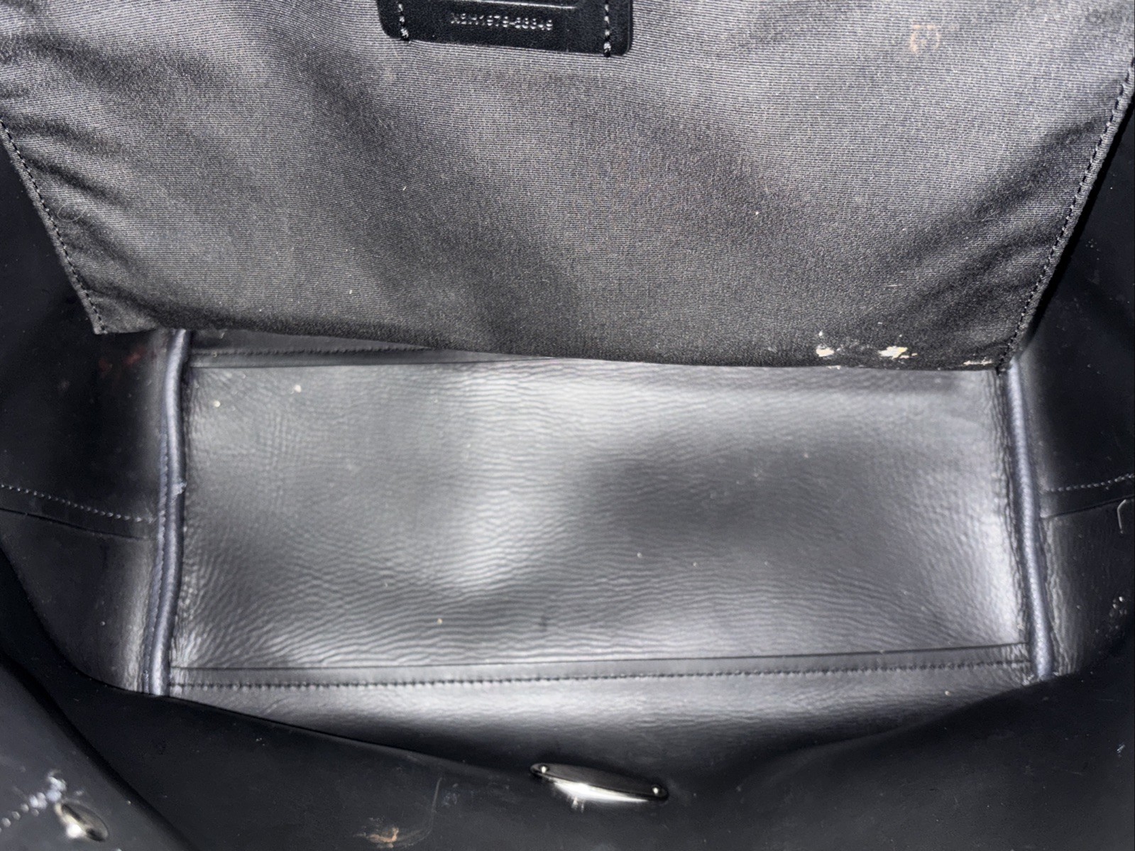 Authentic COACH Market Tote 58849 Dark Blue Leather Shoulder Bag Large Capacity