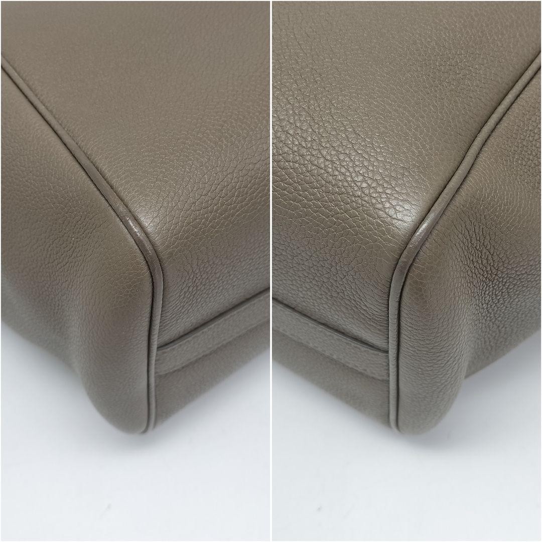 CELINE 2way Bag Leather Small Fold Cabas Taupe