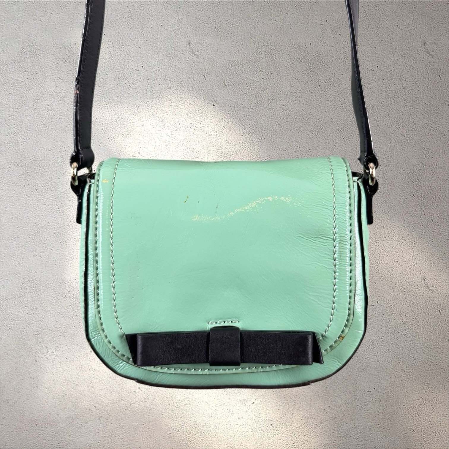 Kate Spade New York JADE CHELSEA PARK PATENT LEATHER BOW CROSSBODY BAG PURSE