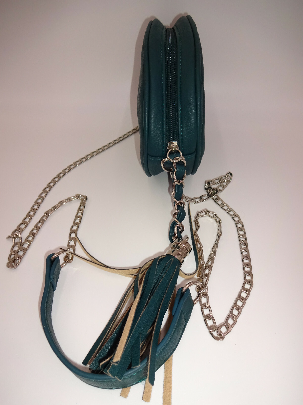 Small Green Vegan Leather Steve Madden Girl Purse Bag Handbag