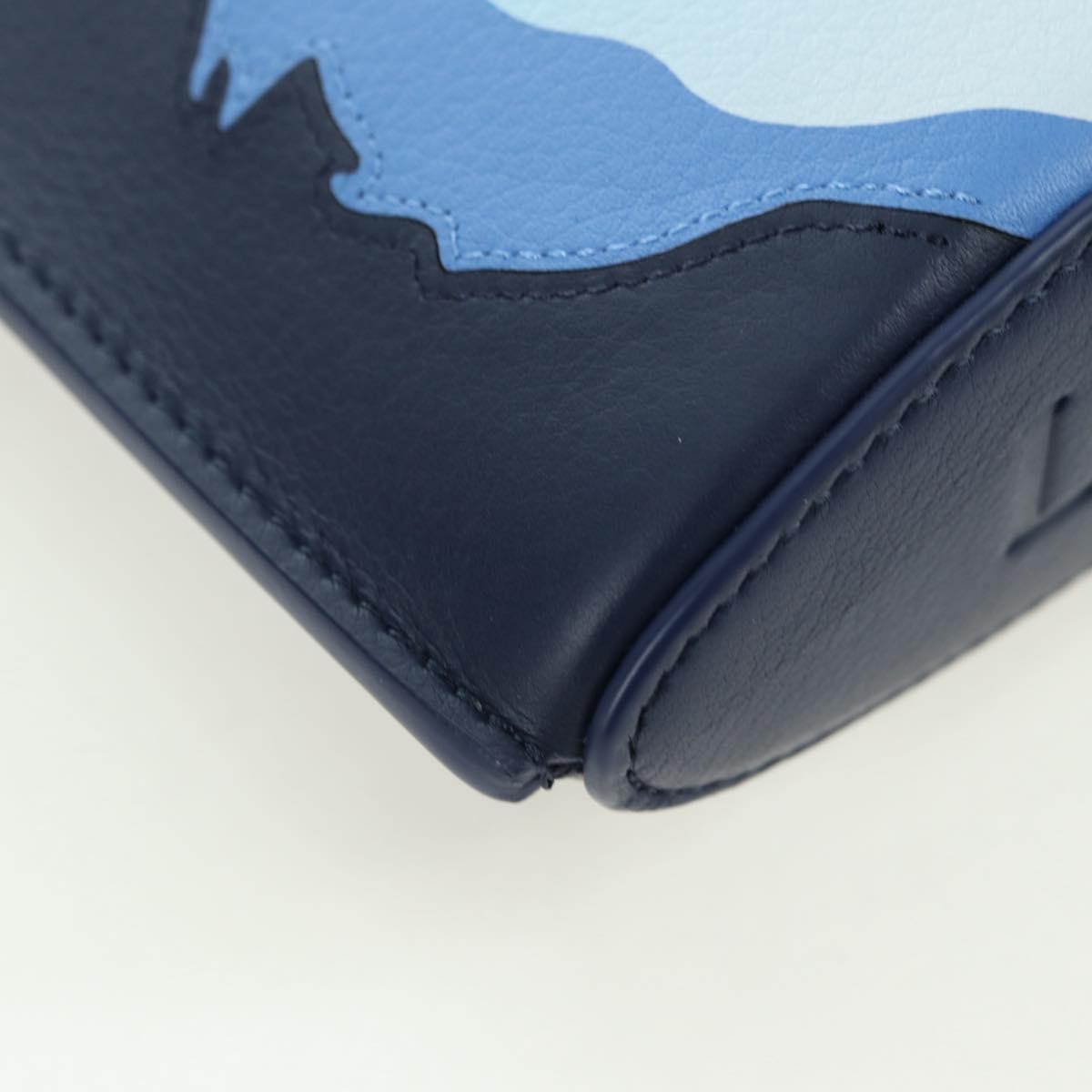 LOEWE × Ghibli Howl’s Pebble Dice Pocket Calcifer Bag Leather Navy Auth 167…