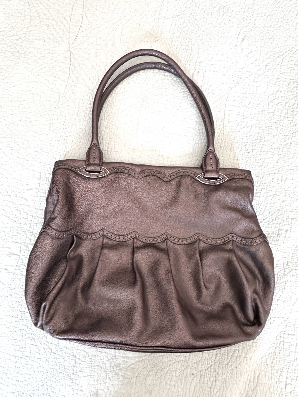 Brighton Nala Pewter Leather Handbag Masterpiece Collection
