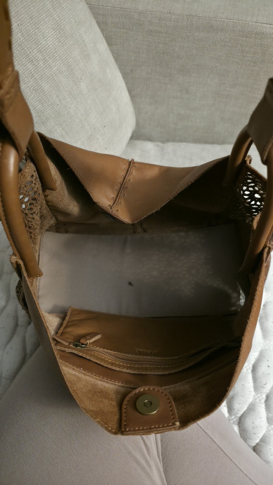 The Sak Los Feliz Leather Tote .This slouchy hobo-style Morrocan Lase Cut-Cognac