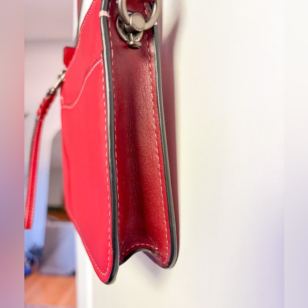 Coach Soho 1941 Crossbody Wristlet in Washed Red Glovetanned Leather
