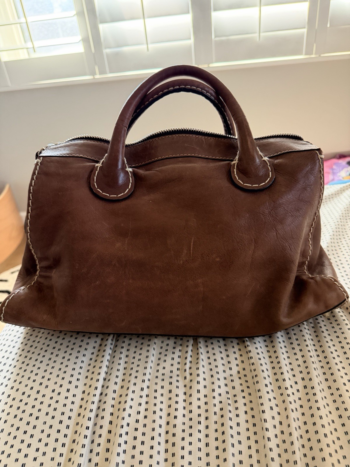 Chloé Edith Shoulder Bag Medium Brown Leather
