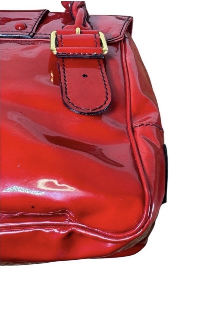 Valentino Garavani Histoire Handbag Red Patent Leather