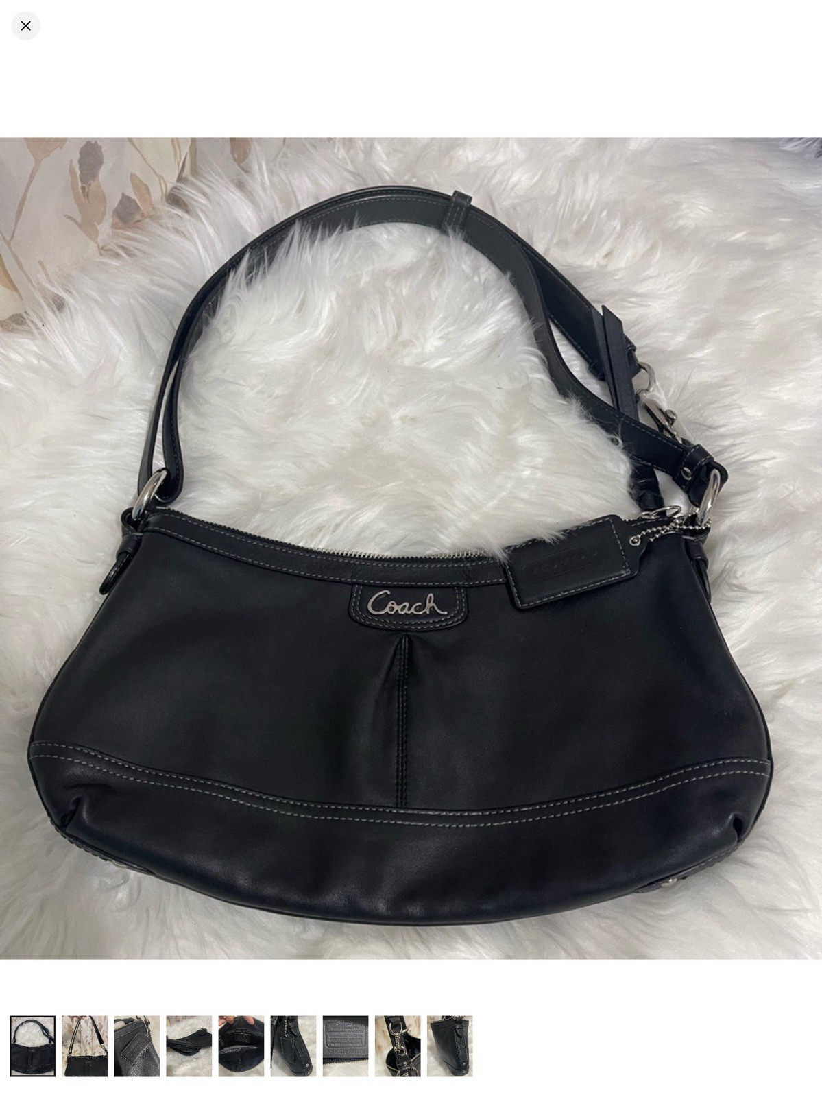 COACH PARK LEATHER DUFFLE F19729 BLACk VINTAGE EXCELLENT CONDITION