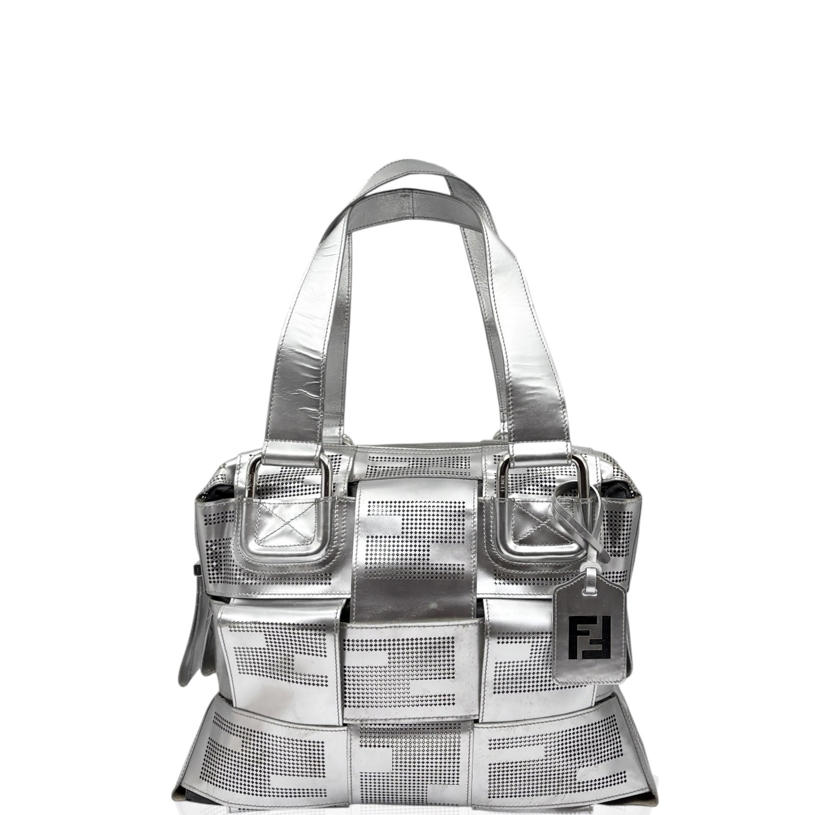 Fendi Tote Bag Silver Calfskin (hs032826a7)