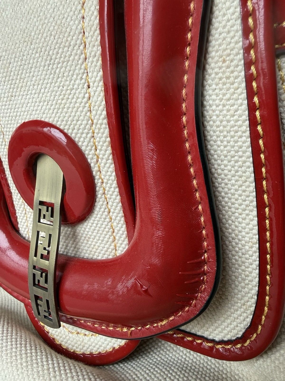 Vintage Fendi Red Shoulder Bag