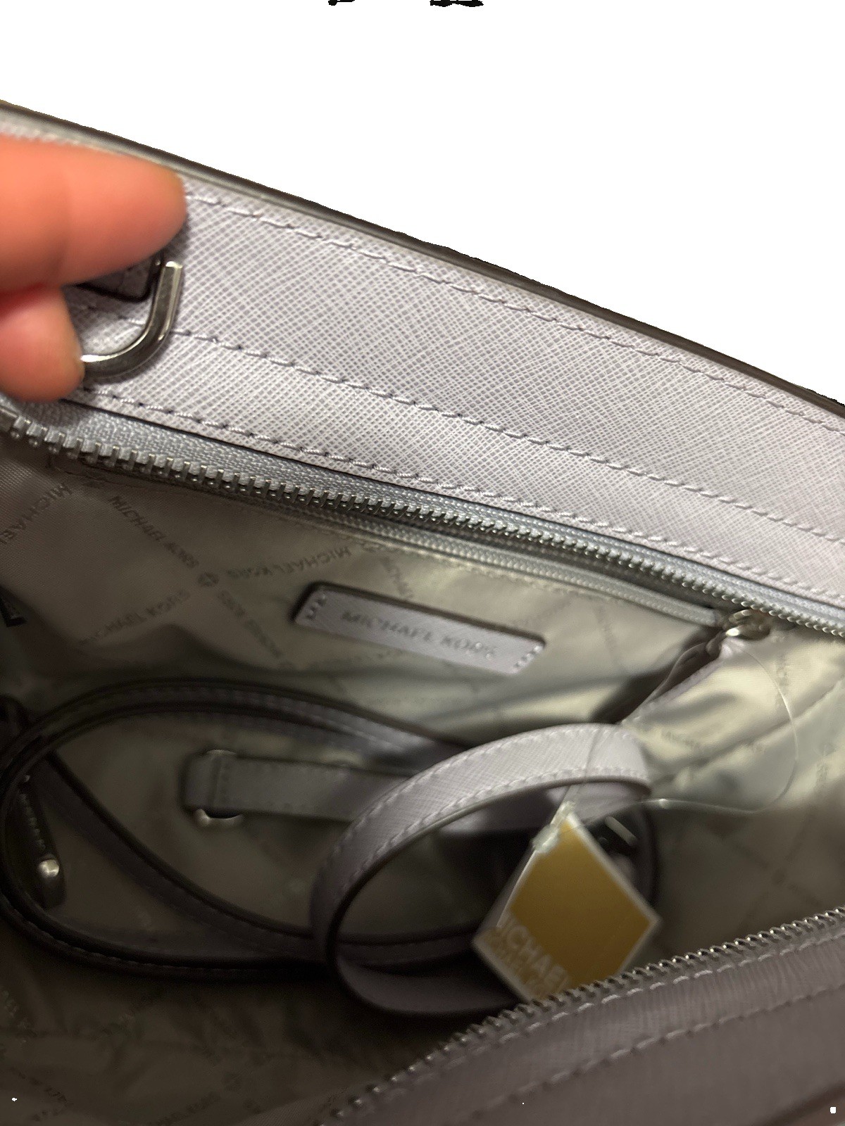 Michael Kors Selma Medium Floral Studded Messenger Bag Zip Lavender
