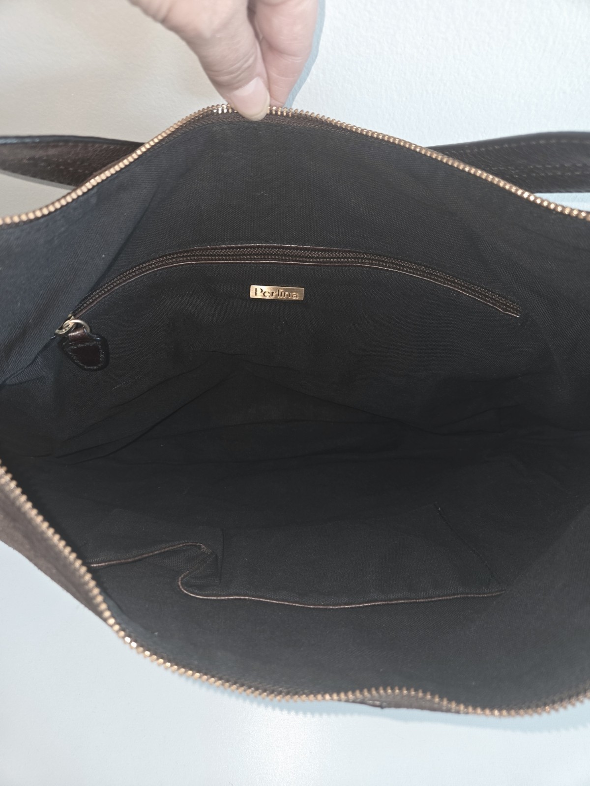 Perlina Brown Hobo Bag for Women with Gold Buckle Accent and Shoulder Strap