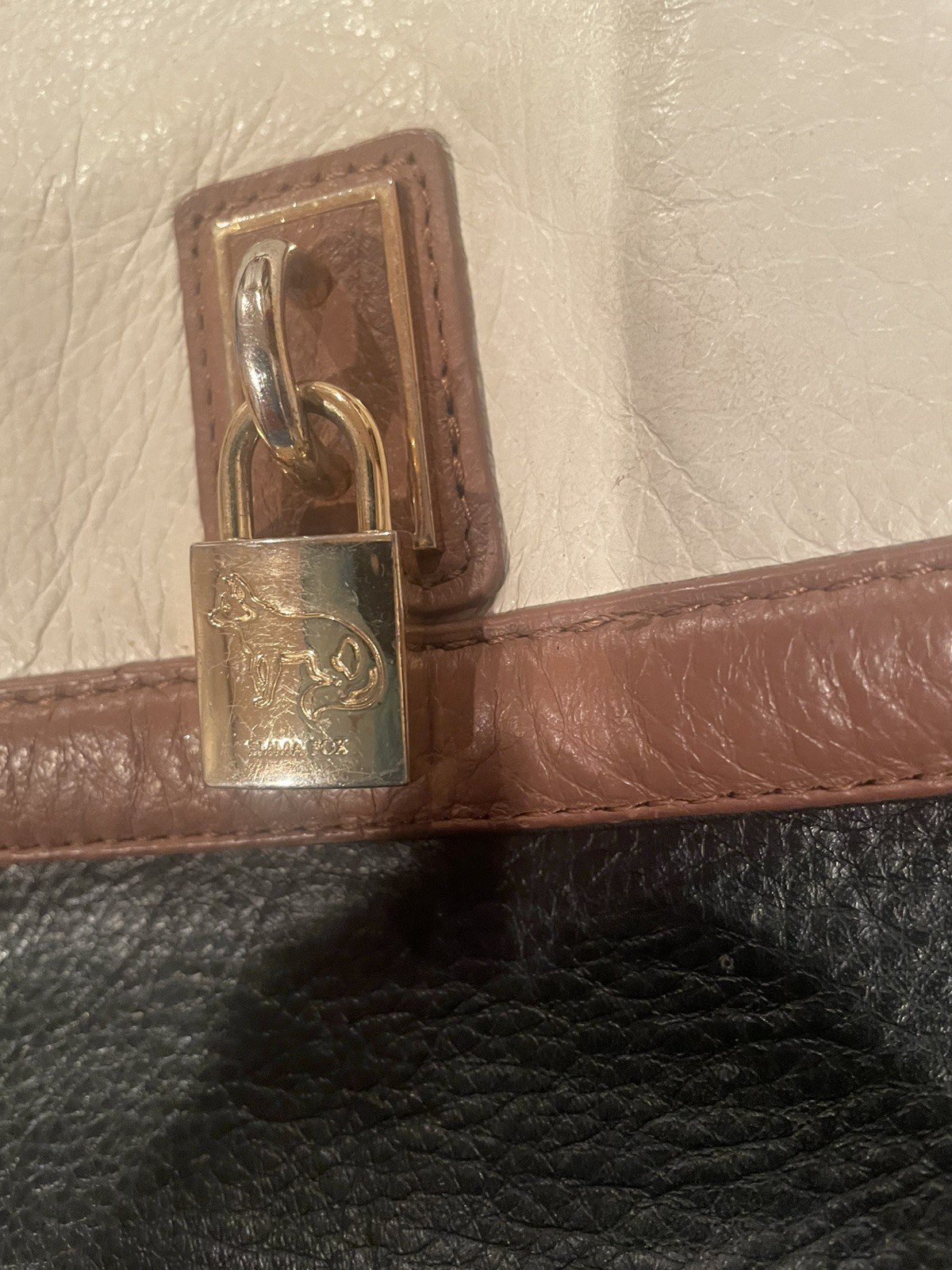 Emma Fox Tritone Leather Shoulder Handbag 12”X 8.5”