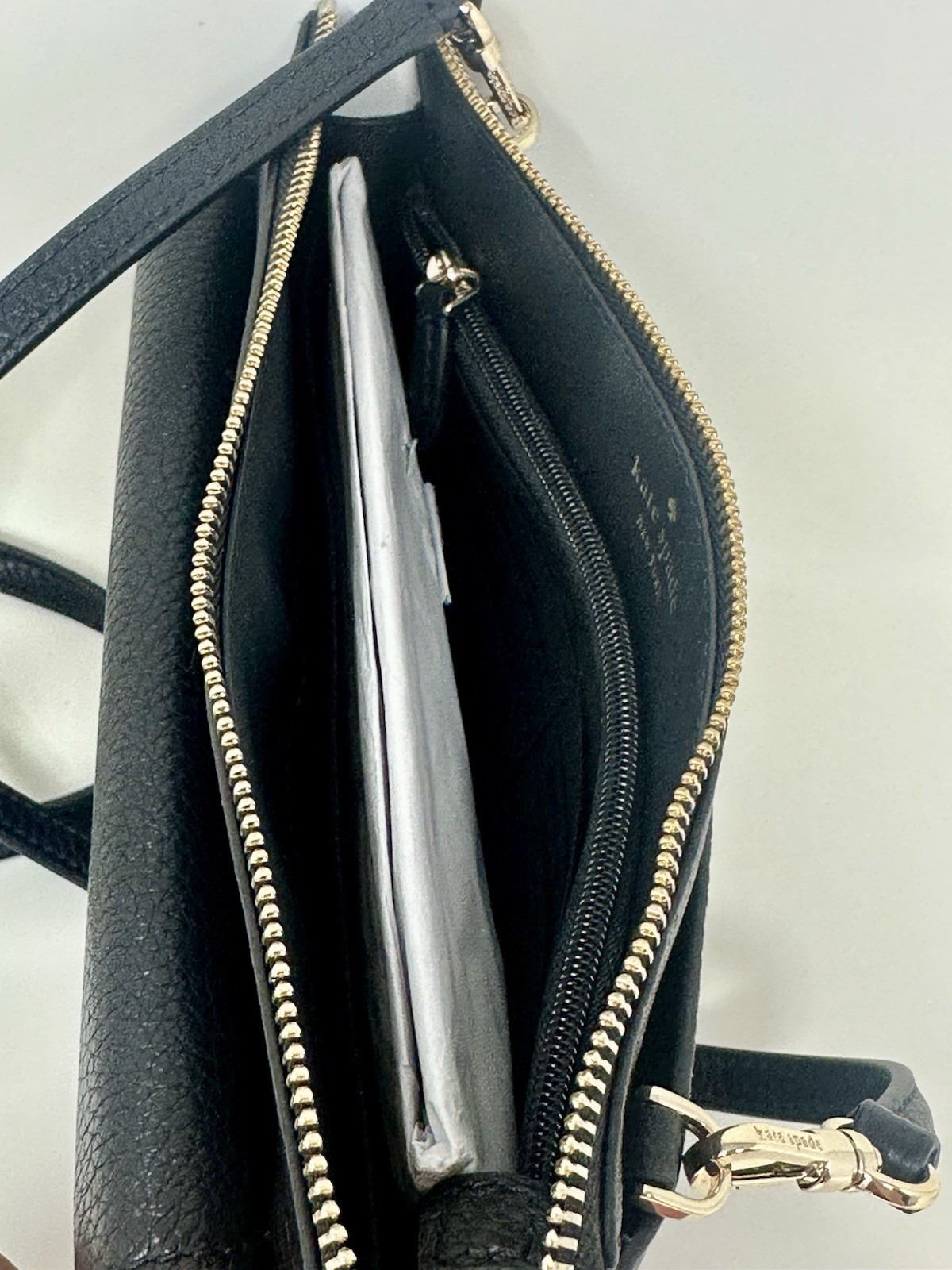 Kate Spade New York Leila Small Flap Crossbody Pebbled Leather Black K8284 New