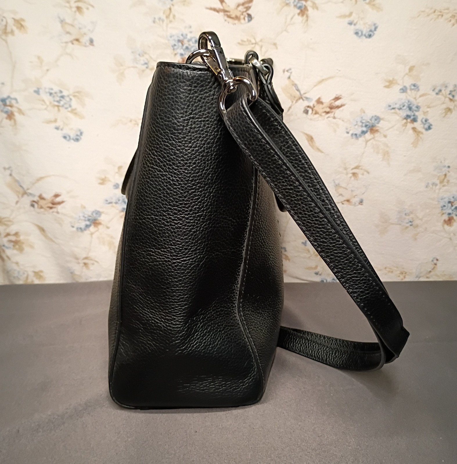 BRIGHTON Daniela Andalusia Collection Black Tote Bag removable strap