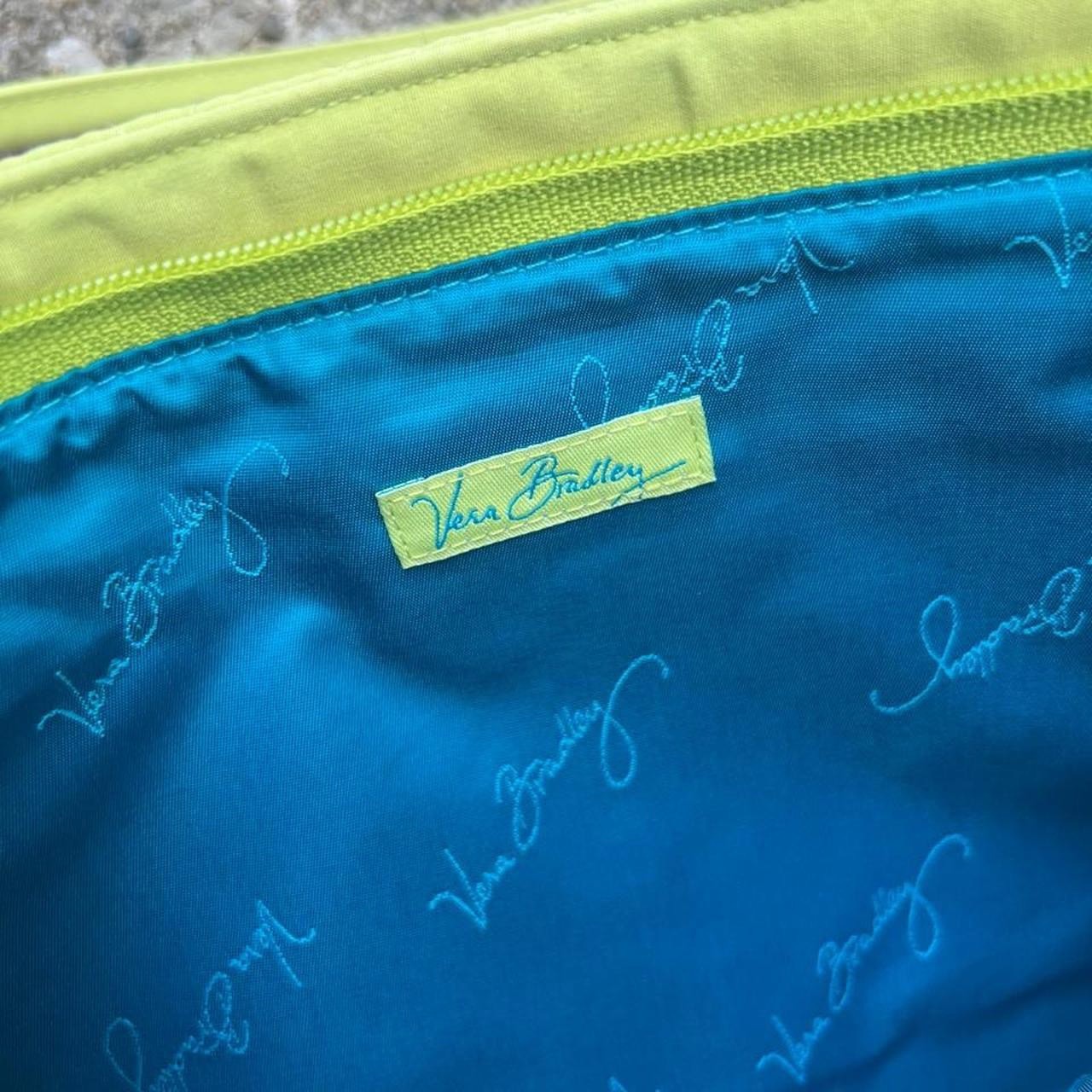Vera Bradley TRAPEZE Key Lime Satchel Shoulder Bag Purse ExcCond