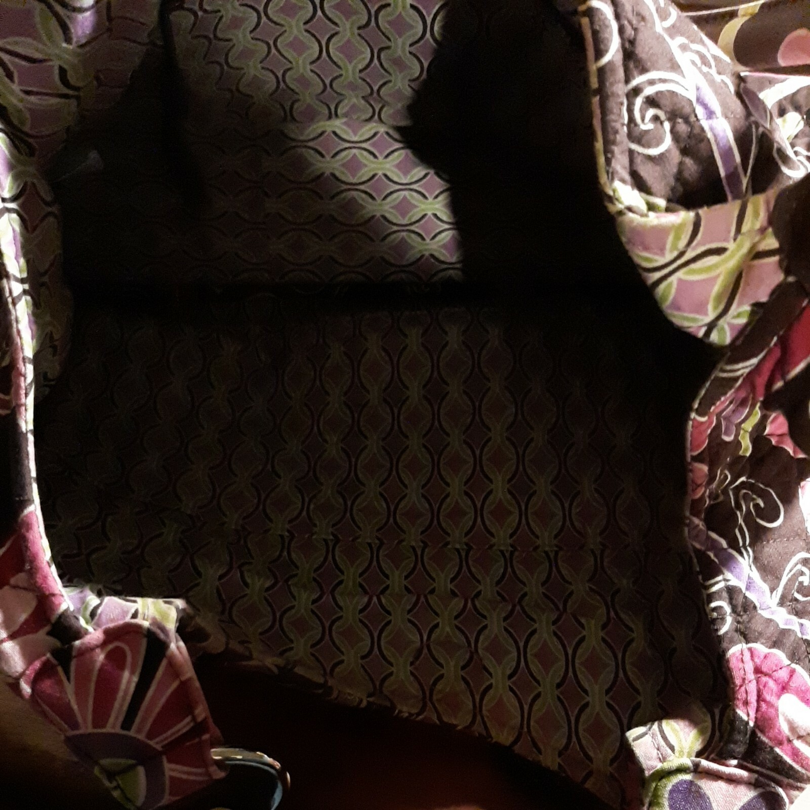 Vera Bradley Emma Purple Punch Quilted Handbag